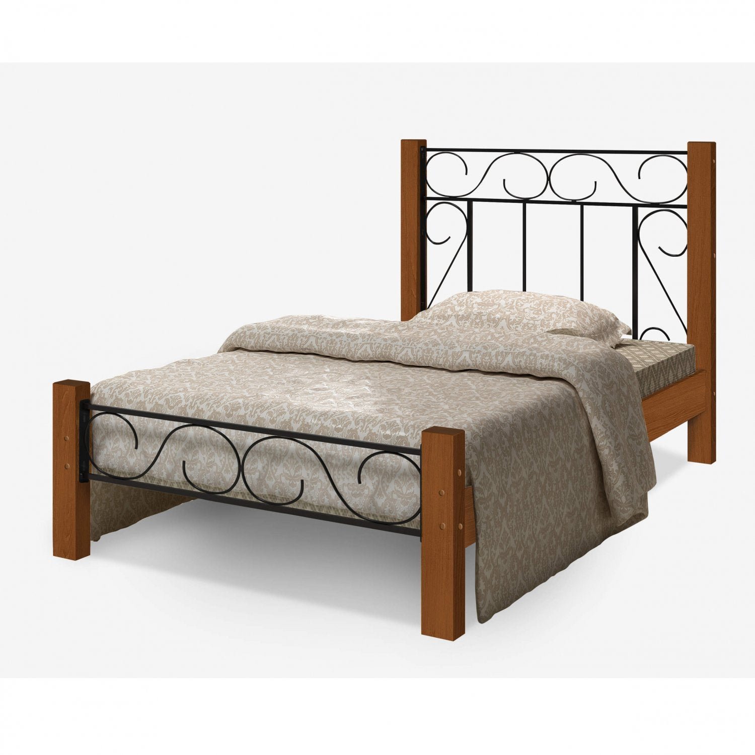 Cama Solteiro Rustic Florença Espresso Móveis - 2