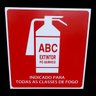 Placa de Sinalização Extintor Abc Pó Quimico 20x20 Todas - 2