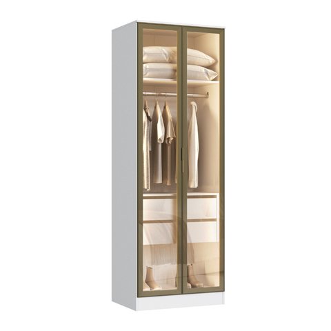 Guarda Roupa Modulado 2 Portas Reflecta Requinte 100% MDF