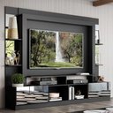 Ver imagem 7 de Estante Com Suporte Tv 65" E Espelho Oslo Multimóveis V3381 Preta/Tenerife Preto/Tenerife