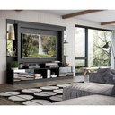 Ver imagem 2 de Estante Com Suporte Tv 65" E Espelho Oslo Multimóveis V3381 Preta/Tenerife Preto/Tenerife