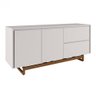 Balcão Buffet Gravataí 170 Cm 2 Pts 2 Gavetas Off White com Amêndoa - 1