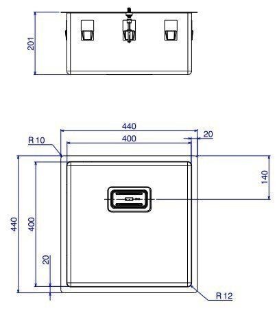 Cuba de Embutir Wish 44x44x20 Inox Escovado Deca - 3