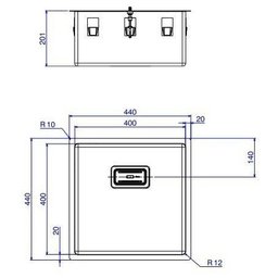 Cuba de Embutir Wish 44x44x20 Inox Escovado Deca - 3