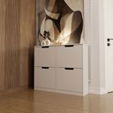 Ver imagem 3 de Sapateira Milano 4 Portas para 16 Pares de Sapato Branco - Panorama Móveis
