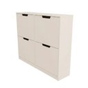 Ver imagem 1 de Sapateira Milano 4 Portas para 16 Pares de Sapato Branco - Panorama Móveis