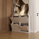 Ver imagem 4 de Sapateira Milano 4 Portas para 16 Pares de Sapato Branco - Panorama Móveis