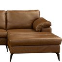 Ver imagem 5 de Sofá com Chaise Maitê 3 Lugares Fixo 272cm Marrom Couro Conforto e Elegância S&a