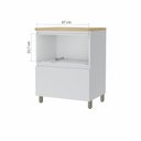 Ver imagem 2 de Balcão Modular 1 Porta Basculante 1 Gaveta Nesher Rainha 70cm 100 Mdf