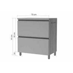 Balcão Modular 1 Porta Basculante 1 Gaveta Nesher Rainha 70cm 100 Mdf - 3