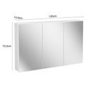 Ver imagem 3 de Espelheira para Banheiro 120cm 3 Portas Cancún