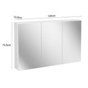Ver imagem 4 de Espelheira para Banheiro 120cm 3 Portas Cancún Branco