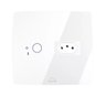 Interruptor Wifi Touch 1 Botão + Tomada 20a 4x4 Inteligente Branco Dometek Diamond 4x4 - 1