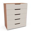 Ver imagem 2 de Cômoda para Quarto 5 Gavetas 90cm Madri Bege/Creme/Freijó