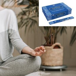 Incenso Nag Champa Blue Importado Da Índia Cx 25 Darshan 15G - 3
