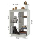 Ver imagem 3 de Multiuso Aparador 6210 3 Prateleiras Flex Off White - Indékes