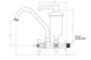 Ver imagem 2 de Torneira Cozinha Parede Bica Alta Com Filtro Abs 1/2" C31 (2490) Leão