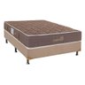 Cama Box Casal: Colchão Molas Bonnel Herval Suite Master + Base CRC Suede Bege(138x188) - 1