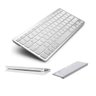 Mini Teclado Bluetooth Para Tablet E Smartphone - Prata - 1