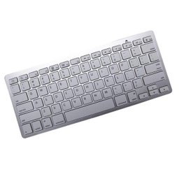 Mini Teclado Bluetooth Para Tablet E Smartphone - Prata - 2 Mini Teclado Bluetooth Para Tablet E Smartphone - Prata - 2