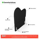 Ver imagem 3 de Cabeceira Orgânica Cama Box Solteiro Sea 90cm com Frame Bouclé Preto - Desk Design