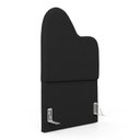 Ver imagem 1 de Cabeceira Orgânica Cama Box Solteiro Sea 90cm com Frame Bouclé Preto - Desk Design