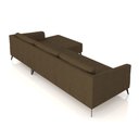 Ver imagem 6 de Sofá Bipartido Sala de Estar Kiara 292cm Chaise Direito Pés de Ferro Couro Capuccino G52 - Gran Belo