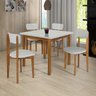 Mesa De Jantar Quadrada 90x90 Compacta Sala de Jantar Elisa - Off White - 2