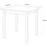 Mesa De Jantar Quadrada 90x90 Compacta Sala de Jantar Elisa - Off White - 4
