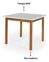 Ver imagem 3 de Mesa De Jantar Quadrada 90x90 Compacta Sala de Jantar Elisa - Off White