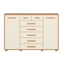Ver imagem 3 de Cômoda 2 Portas 7 Gavetas Fontana 110x160x45 Cm