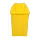 Ver imagem 1 de Cesto Quadrado Com Tampa Vai-vem 100 Litros:Amarelo