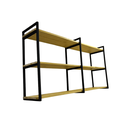 Ver imagem 3 de Suportes Prateleira Tripla Estilo Industrial 83x34 Preto