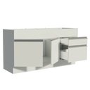 Ver imagem 7 de Balcão de Pia Armário de Cozinha 150 Cm 2 Portas e 2 Gavetas (sem Tampo e Pia) Branco Glamy Madesa
