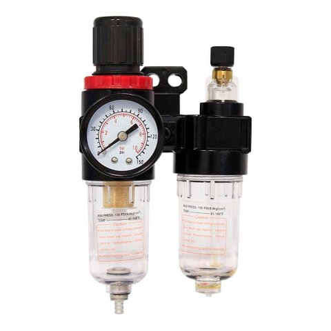 Filtro Regulador de Ar com Manômetro e Lubrificador (conjunto Lubrifil) 1/4" - Bremen 3115