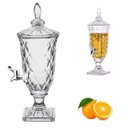 Ver imagem 2 de Suqueira de Cristal Dispenser de Bebidas Vidro 2 Litros com Torneira Luxo Vintage Festa Casamento
