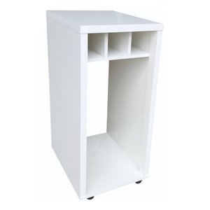 Adegueira Bancada Embutir Adega Vinhos com Rodízios:branco