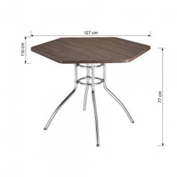 Mesa Sextavada Tampo em MDP Me-211 Novabras - 2