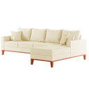 Ver imagem 3 de Sofá 4 Lugares Beny com Chaise Direito Corino Bege