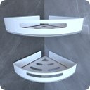 Ver imagem 6 de Kit 2 Suportes Porta Shampoo Para Banheiro De Canto Branco