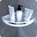 Ver imagem 4 de Kit 2 Suportes Porta Shampoo Para Banheiro De Canto Branco