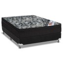 Ver imagem 1 de Cama Box Casal: Colchão Molas Bonnel Ortobom Nanolastic ISO Firme + Base CRC Suede Black(138x188)