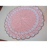 Conjunto de Sousplat de Crochê Jogo Americano redondo para mesa Crochet com fio dourado - 4