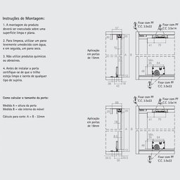 Kit Promocional Sistema De Portas De Correr Duo 11 Bigfer 3 Portas - 3