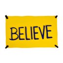 Ver imagem 2 de Placa Believe Ted Lasso Alto Relevo em Acrílico alto brilho Geek Marketplace