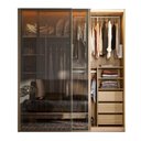 Ver imagem 2 de Guarda Roupa Casal 2 Portas Correr Vidro Reflecta com LED 200cm x 55,8cm x 230cm 100% MDF Cor:Olmo