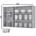 Ver mais imagens de Cozinha Modulada 3 Peças com Tampo Henn Americana Branco