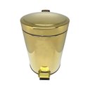 Ver imagem 4 de Kit 2 Lixeiras Dourada Aço Inox para Banheiro com Pedal 5l Novo Design Fineza