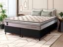 Ver imagem 1 de Conjunto Cama Box Super King c/ Molas Ensacadas Liverpool Preto 193x203x73