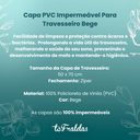 Ver imagem 2 de Capa Pvc Impermeável para Travesseiro Bege
